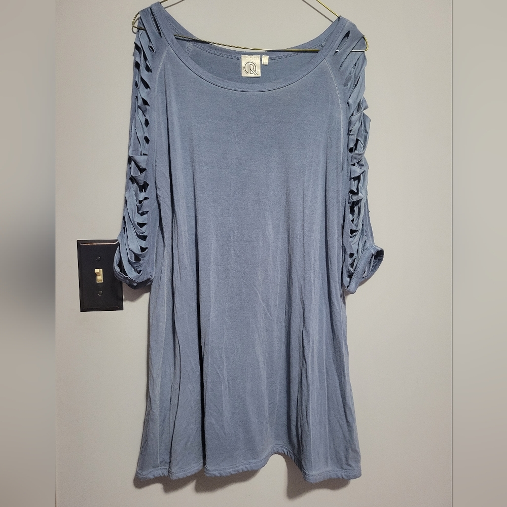 R Fashion Slashed Sleeve Tunic